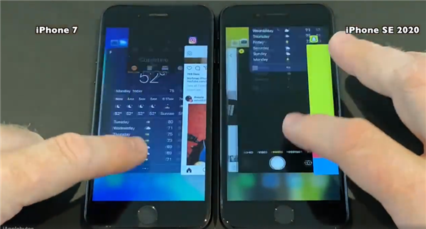 新iPhone SE速度實(shí)測(cè)對(duì)比：比6s明顯快、跟7沒(méi)啥區(qū)別